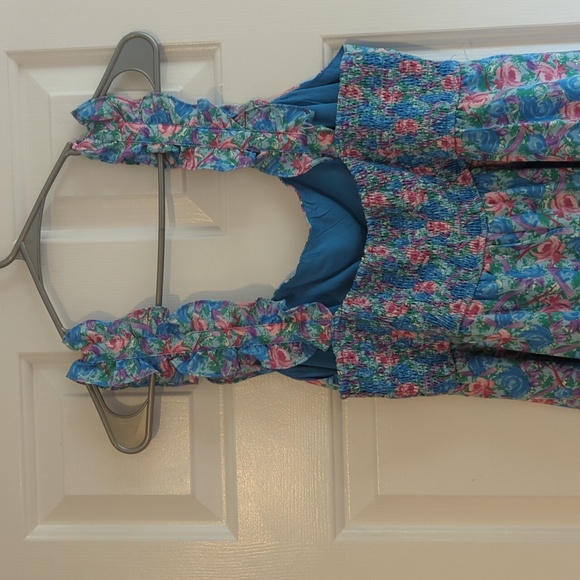 Maxi dress pink and blue - Picture 4 of 4